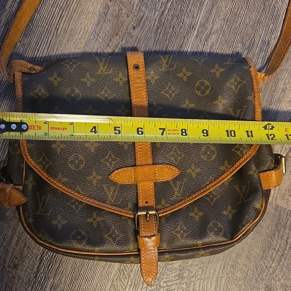 Louis Vuitton Saumur Brown Monogram Crossbody Shoulder Bag Double - Picture 6 of 17